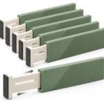 Antovo Adjustable Bamboo Drawer Dividers — 6-Pack