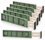 Antovo Adjustable Bamboo Drawer Dividers — 6-Pack - Image 3