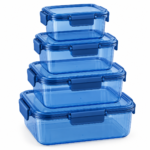Antovo Stackable Clear Storage Bins — 4-Piece Set