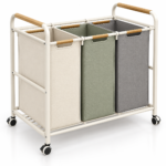 Antovo Three-Section Rolling Laundry Sorter